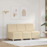 vidaXL Unitate Sofa Modulara Fara Brate 3 pcs Crem 55 x 74 x 82 cm GartenMobel Dekor (3399799) Canapea