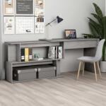 vidaXL Birou de colt, gri beton, 200 x 50 x 76 cm, PAL GartenMobel Dekor (801102)
