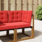 vidaXL Perna pentru canapea de exterior 3 pcs Rosu Poliester GartenMobel Dekor (900801)
