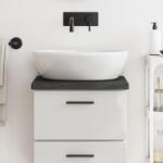 vidaXL Blat de baie, gri închis, 40x30x(2-4) cm, lemn masiv tratat GartenMobel Dekor (3156186)