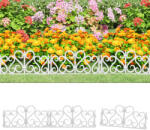 vidaXL Borduri de gazon, 17 buc. , alb, 10 m, PP GartenMobel Dekor (318300)