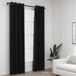 vidaXL Perdele opace, aspect panza, 2 buc. , antracit, 140 x 245 cm GartenMobel Dekor (321162)