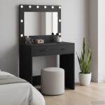 vidaXL Birou de Toaleta Stejar negru 78, 5 x 41 x 135 cm Lemn compozit GartenMobel Dekor (865029)