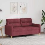 vidaXL Canapea cu 2 locuri, rosu vin, 140 cm, material textil GartenMobel Dekor (359241) Canapea