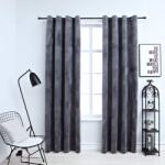 vidaXL Draperii opace cu inele, 2 buc. , antracit, 140x175 cm, catifea GartenMobel Dekor (134496)