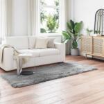 vidaXL Covor din Lana Faux Tafalla Gri 80 x 250 cm Poliester GartenMobel Dekor (42021524) Covor