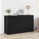vidaXL Bufet cu sertar Stejar Negru 120 x 36 x 69 cm Lemn compozit GartenMobel Dekor (3333865) Comoda
