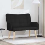 vidaXL Canapea cu doua locuri Negru 115 x 61 x 87 cm tesatura GartenMobel Dekor (42028893) Canapea
