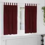 vidaXL Perdele opace 2 pcs Rosu Vin 140 x 175 cm Catifea GartenMobel Dekor (4107309)