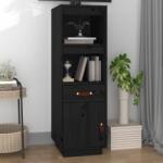 vidaXL Dulap înalt, negru, 34x40x108, 5 cm, lemn masiv de pin GartenMobel Dekor (820156) Comoda