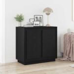 vidaXL Bufet Stejar Negru 80 x 40 x 75 cm Lemn compozit GartenMobel Dekor (862133) Comoda