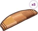 vidaXL Covorase pentru scari autoadezive, 5 buc. , maro, 65x21x4 cm GartenMobel Dekor (149836) Covor