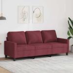 vidaXL Canapea cu 3 locuri, rosu vin, 180 cm, material textil GartenMobel Dekor (359177) Canapea