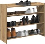 vidaXL Pantofar, stejar artizanal, 80x25x62 cm lemn prelucrat GartenMobel Dekor (859922) Pantofar