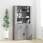 vidaXL Dulap înalt, gri sonoma, lemn prelucrat GartenMobel Dekor (3185381) Comoda