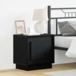 vidaXL Set 2 noptiere negre din lemn compozit, 44 x 34, 5 x 45 cm, moderna (869565)