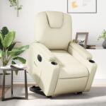 vidaXL Fotoliu rabatabil electric cu ridicare, crem, piele ecologica GartenMobel Dekor (3204445)