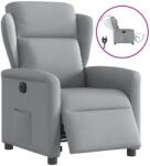 vidaXL Fotoliu rabatabil electric, gri deschis, textil GartenMobel Dekor (3303114)