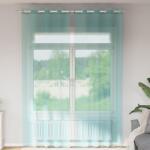 vidaXL Perdele Voile cu Oeje 2 buc Turcoaz GartenMobel Dekor (4102147)