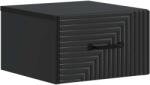 vidaXL Noptiera suspendata cu sertar, neagra, 34, 5 x 33 x 20 cm, din lemn prelucrat (898597)