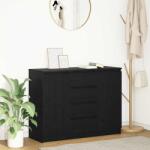 vidaXL Bufeta cu sertare Stejar negru 100, 5x35x76 cm Lemn prelucrat GartenMobel Dekor (3328445) Comoda