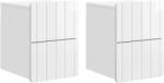 vidaXL Set 2 noptiere suspendate cu sertar, alb foarte lucios, 33x34, 5x43 cm (898304)