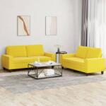 vidaXL Set de canapele, 2 piese, galben deschis, textil GartenMobel Dekor (3201887) Canapea