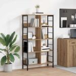 vidaXL Raft pentru carti Stejar Artizanal 82 x 32 x 144, 5 cm GartenMobel Dekor (883987) Biblioteca