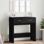 vidaXL Masa de toaleta cu oglinda, negru, 80x39x80 cm GartenMobel Dekor (840703)