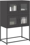 vidaXL Dulap înalt, negru, 68x39x107 cm, otel GartenMobel Dekor (853344) Comoda