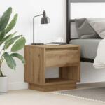 vidaXL Noptiera Stejar Artizanal 45 x 34 x 44 cm Lemn compozit GartenMobel Dekor (863335)