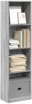 vidaXL Biblioteca, gri sonoma, 40x24x143 cm, lemn prelucrat GartenMobel Dekor (857788) Biblioteca