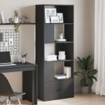 vidaXL Biblioteca, negru, 70x36x189 cm, lemn prelucrat GartenMobel Dekor (3295318) Biblioteca
