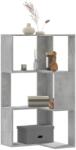 vidaXL Biblioteca 3 niveluri gri beton 50x50x102 cm lemn prelucrat GartenMobel Dekor (852594) Biblioteca