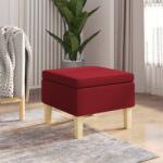 vidaXL Scaun cu picioare din lemn, rosu vin, material textil GartenMobel Dekor (329428)