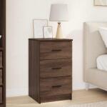 vidaXL Noptiera stejar brun cu 3 sertare, 38 x 38 x 66 cm, lemn compozit (883381)