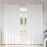 vidaXL Perdele Opaque cu Inel 2 pcs Alb pur 245 x 140 cm Poliester GartenMobel Dekor (4107606)