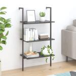 vidaXL Raft înclinat cu 3 niveluri, negru, 64x35x120, 5 cm GartenMobel Dekor (336381) Biblioteca