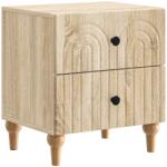 vidaXL Noptiera stejar sonoma cu 2 sertare, 43 x 34, 5 x 48 cm, lemn prelucrat (894069)
