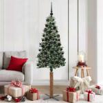 vidaXL Brad de Craciun subtire Verde 180 cm PVC si lemn de PIN masiv GartenMobel Dekor (3394900)