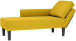 vidaXL Sezlong cu perna si cotiera dreapta, galben, catifea GartenMobel Dekor (4009813)