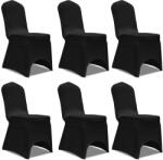 vidaXL Husa de scaun elastica, 6 buc. , negru GartenMobel Dekor (241198)