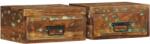 vidaXL Noptiere de perete, 2 buc. , lemn masiv reciclat GartenMobel Dekor (4017456)