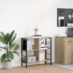 vidaXL Raft pentru carti Stejar Sonoma 82 x 32 x 79 cm Lemn compozit GartenMobel Dekor (883995) Biblioteca