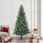 vidaXL Pom de Craciun artificial pre-iluminat cu 300 LED Verde 240 cm GartenMobel Dekor (3396793)