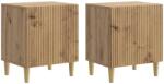 vidaXL Set 2 noptiere dormitor stejar artizanal, 43 x 34, 5 x 50 cm, cu usa (894584)
