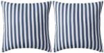 vidaXL Perne de exterior, 2 buc. , imprimeu dungi, 45x45 cm, bleumarin GartenMobel Dekor (132306)