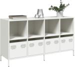 vidaXL Dulap, alb, 135x39x73, 5 cm, otel laminat la rece GartenMobel Dekor (3307166) Comoda