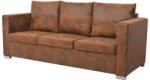 vidaXL Canapea cu 3 locuri, 191 x 73 x 82 cm, velur GartenMobel Dekor (244703) Canapea
