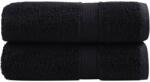 vidaXL Prosoape de baie premium SOLUND, 2 buc. , negru, 30x30 cm, 600 g/m2 GartenMobel Dekor (137419) Prosop